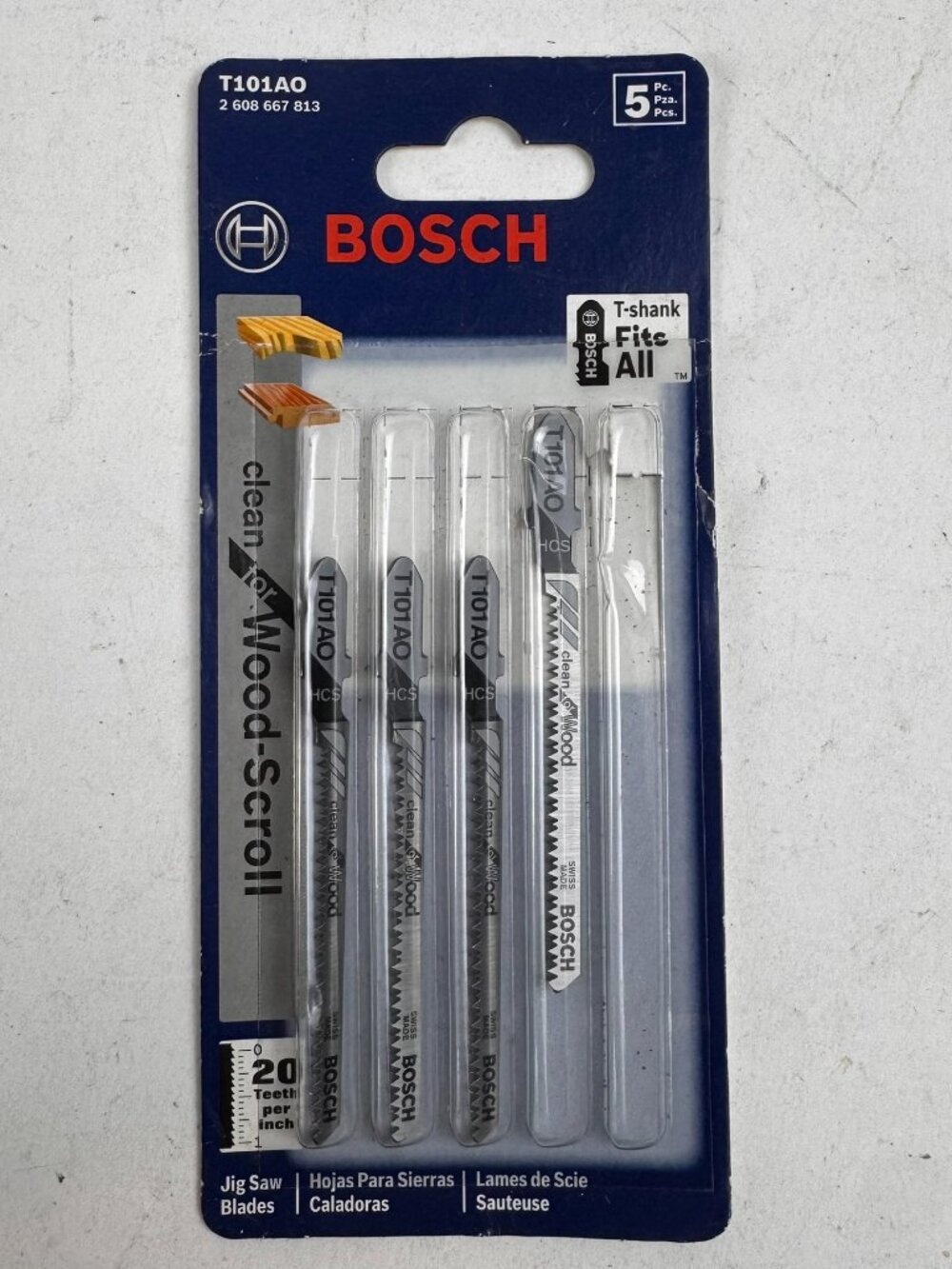 bosch t101ao clean for wood scroll t-shank jig saw blades 20 tpi open pack of 4